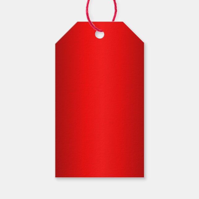Etiqueta Para Presente Gradiente Vermelho Elegante para Preto (Frente)