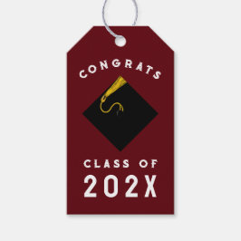 Etiqueta Para Presente Graduação 2025 Maroon