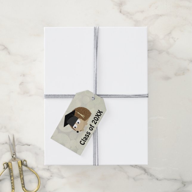 Etiqueta Para Presente Graduação Hedgehog (Com cordão)