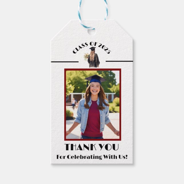 Etiqueta Para Presente Graduação Obrigado (Evergreen/Female) (Frente)