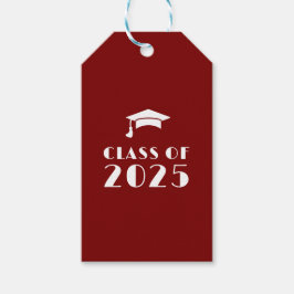 Etiqueta Para Presente Graduação Personalizada Maroon e White