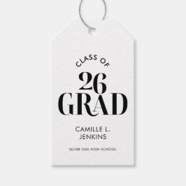 Etiqueta Para Presente Graduation Favor Tags Class of 2026 Modern
