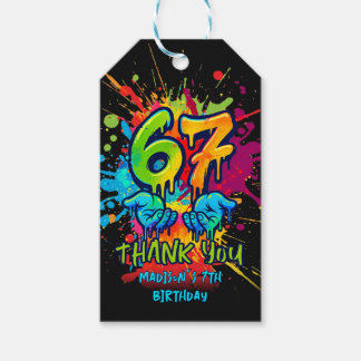 Etiqueta Para Presente Graffiti Six Seven Kids 7th Birthday Gift Tags