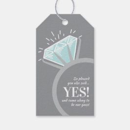 Etiqueta Para Presente Gráfico de festa de noivado anel de agradecimento