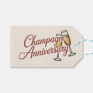 Etiqueta Para Presente Gráfico de Roteiro de Celebração de Aniversário de