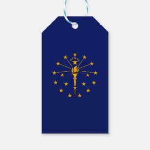 Etiqueta Para Presente Gráfico dinâmico da bandeira do estado de Indian
