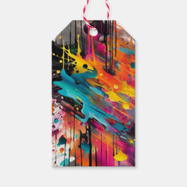 Etiqueta Para Presente Grafite de abertura do caos vívido