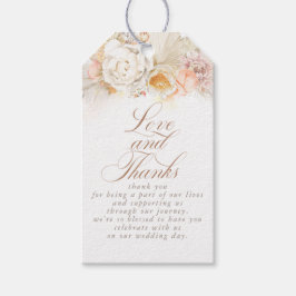 Etiqueta Para Presente Grama De Pampas Floral Suave Obrigado