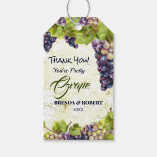 Etiqueta Para Presente Grama Mediterrânica Vineyard Obrigado