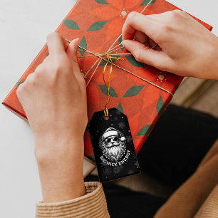 Etiqueta Para Presente Grande Energia de Papai Noel Nick Natal Divertido