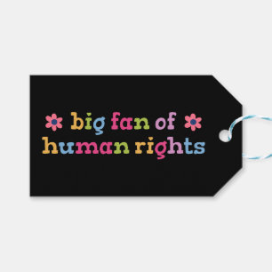 Etiqueta Para Presente Grande fã dos direitos humanos