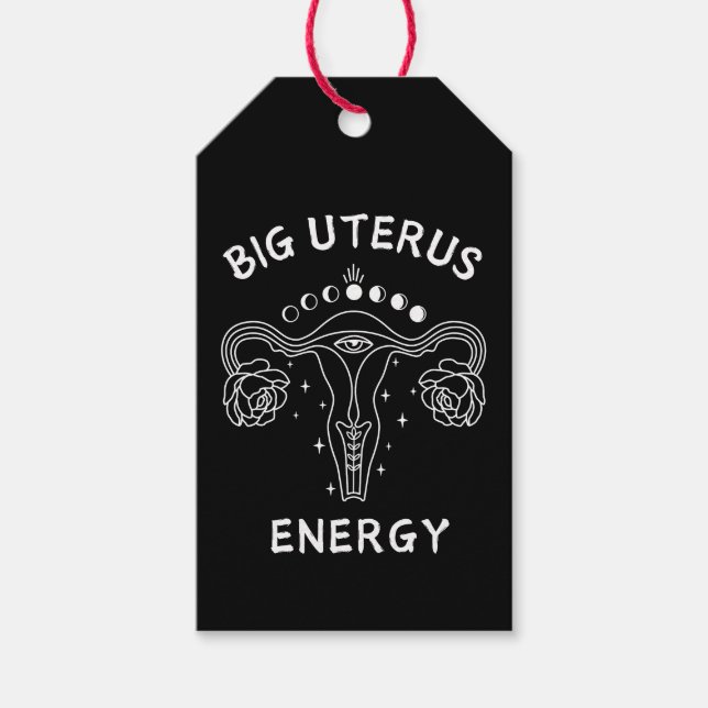 Etiqueta Para Presente Grande Feminista da Energia do Útero (Frente)