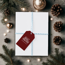 Etiqueta Para Presente Grande Natal Vermelho