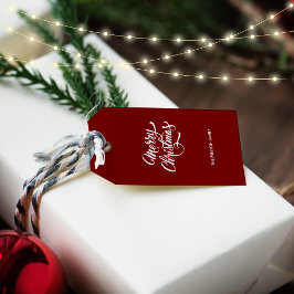 Etiqueta Para Presente Grande Natal Vermelho