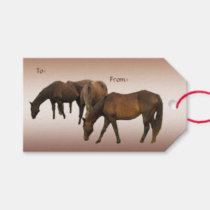 Etiqueta Para Presente Grazing Horses Pack of Gift Tags