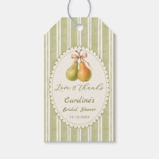 Etiqueta Para Presente Green Perfect Pair Pear Bridal Shower Gift Tags