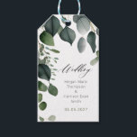 Etiqueta Para Presente Greenery e Eucalyptus Wedding<br><div class="desc">Coleção de Greenery e Eucalyptus Wedding. Pacote de cheios disponível https://www.zazzle.com/collections/greenery-119810626079950849</div>
