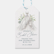 Greenery e Vestido de Casamento Obrigado Chá de pa