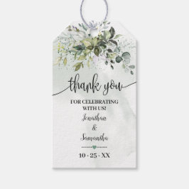 Etiqueta Para Presente Greenery Eucalyptus Chá de casamento a favor tag
