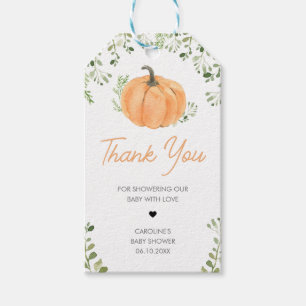 Etiqueta Para Presente Greenery Little Pumpkin Chá de fraldas Favorece Et