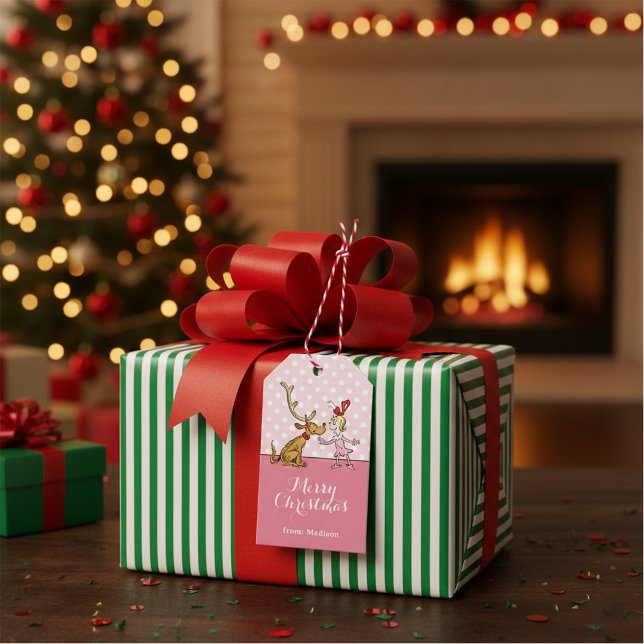 Etiqueta Para Presente Grinch | Max & Cindy Lou Quem (Criador carregado)