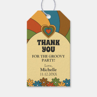 Etiqueta Para Presente Groovy 80th Birthday Retro 60s Theme