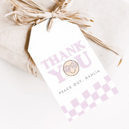 Etiqueta Para Presente Groovy Girl Checked Happy Face | Favor