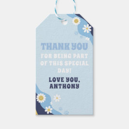 Etiqueta Para Presente Groovy Puppy Favor Tag for Birthday Party Blue