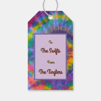 Etiqueta Para Presente Groovy Rainbow Tie-dye