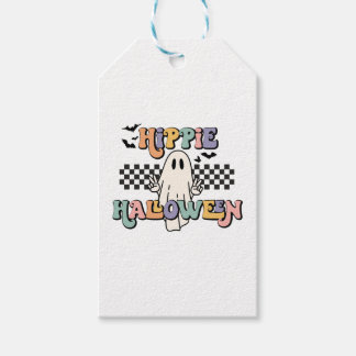 Etiqueta Para Presente Groovy Retro Hippie Halloween Ghost