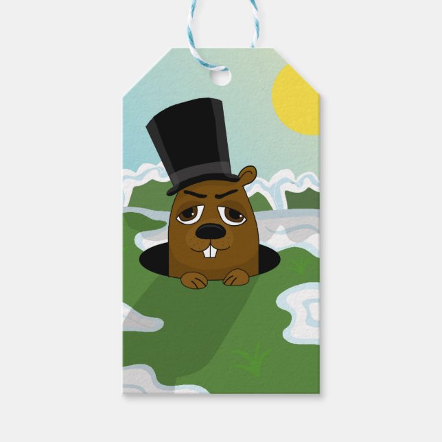 Etiqueta Para Presente Groundhog (Frente)