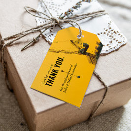 Etiqueta Para Presente Grua Sunset | Construção Obrigado