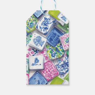 Etiqueta Para Presente Guardanapo de Mahjong