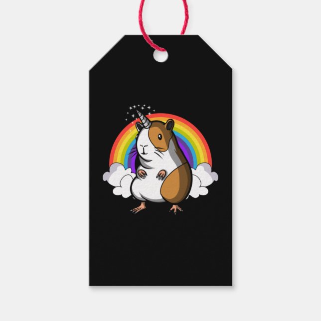 Etiqueta Para Presente Guiné Pig Unicorn (Frente)