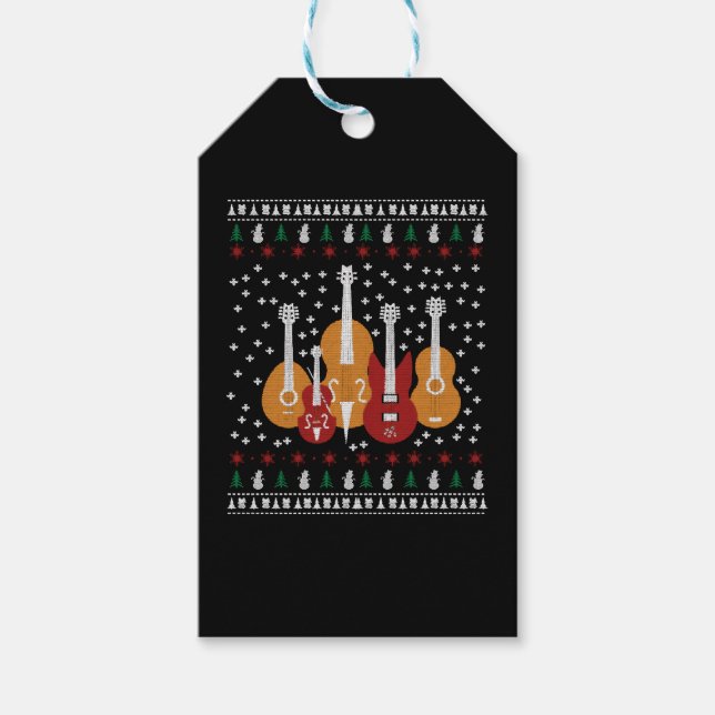 Etiqueta Para Presente Guitar Natal (Frente)