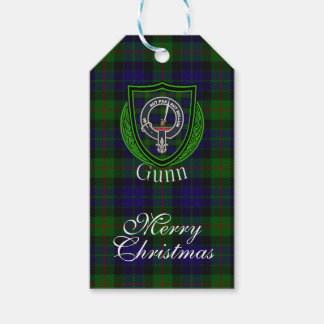 Etiqueta Para Presente Gunn Scottish Clan Tartan & Crest