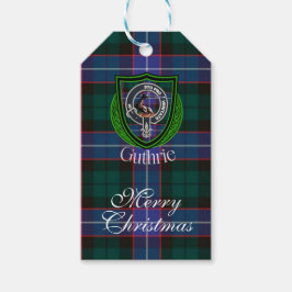 Etiqueta Para Presente Guthrie Scottish Clan Tartan & Crest