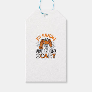 Etiqueta Para Presente Habilidades de jogador de Halloween são Camisa Vin