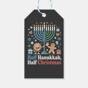 Etiqueta Para Presente Half Hanukkah Half Christmas Christmukkah