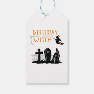 Etiqueta Para Presente Halloween Aniversário Citação das Bruxas