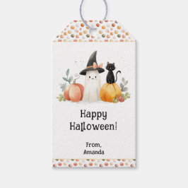 Etiqueta Para Presente Halloween de Ghost Black Ghost Color Personalizado