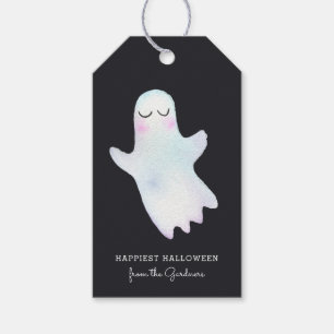 Etiqueta Para Presente Halloween Fantasma Mais Bonito