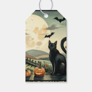 Etiqueta Para Presente Halloween/outono/Outono/Abóbora/gato