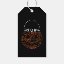 Etiqueta Para Presente Halloween Pumpkin Typografia Orange Black