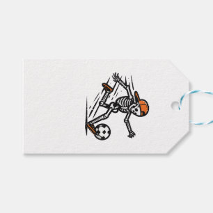 Etiqueta Para Presente Halloween Skeleton Soccer