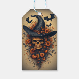 Etiqueta Para Presente Halloween Skull Hat
