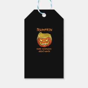 Etiqueta Para Presente Halloween Trumpkin Clássico Engraçado