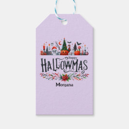 Etiqueta Para Presente Hallowmas dá dicas de Natal no Halloween
