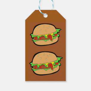 ETIQUETA PARA PRESENTE HAMBURGER, MARCAS DE PRESENTE MARCADAS