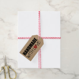 Etiqueta Para Presente HANDMADE com amor Carroçaria Vermelha